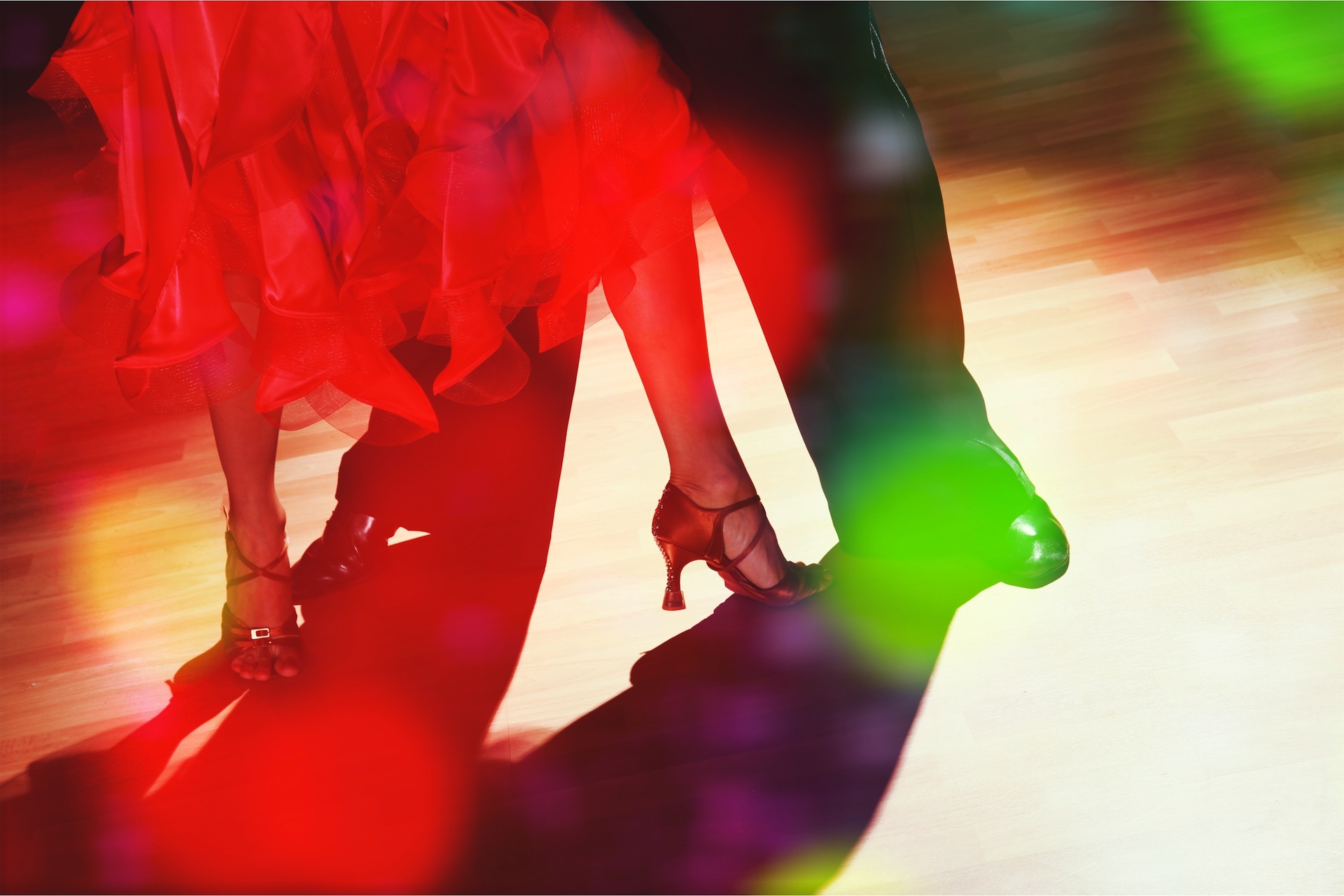 Man and woman dancing Salsa