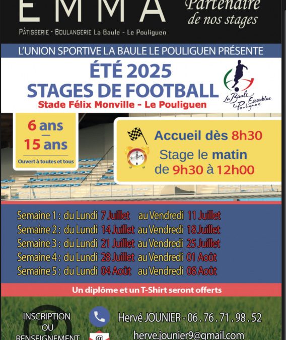 Stages d’été de football