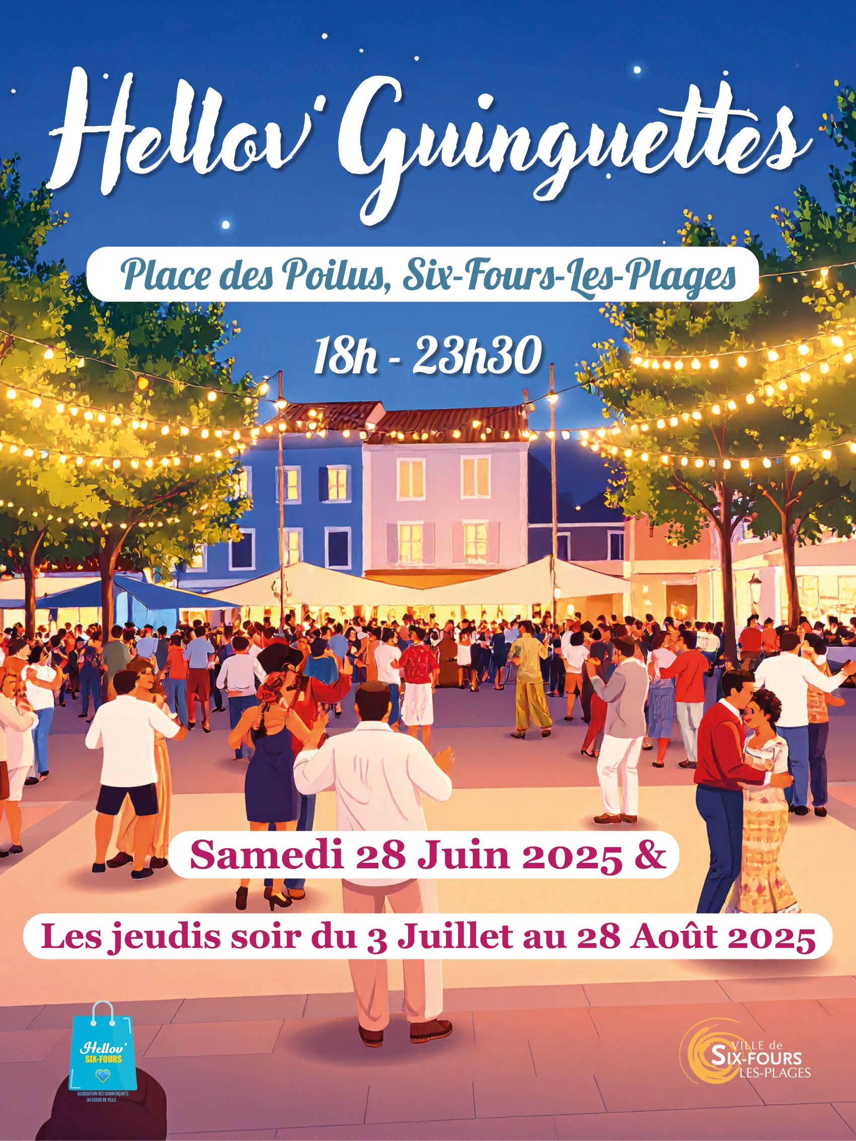 Soirée Guingette affiche Six-Four-les-Plages