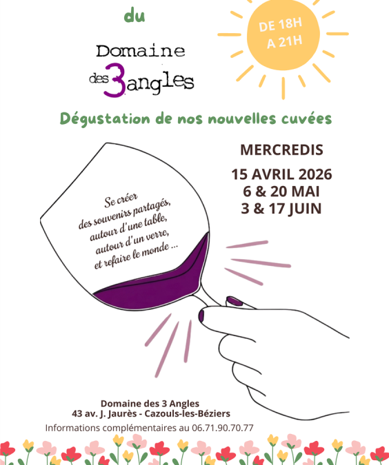SOIREE DECOUVERTE DEGUSTATION AU DOMAINE DES 3 ANGLES