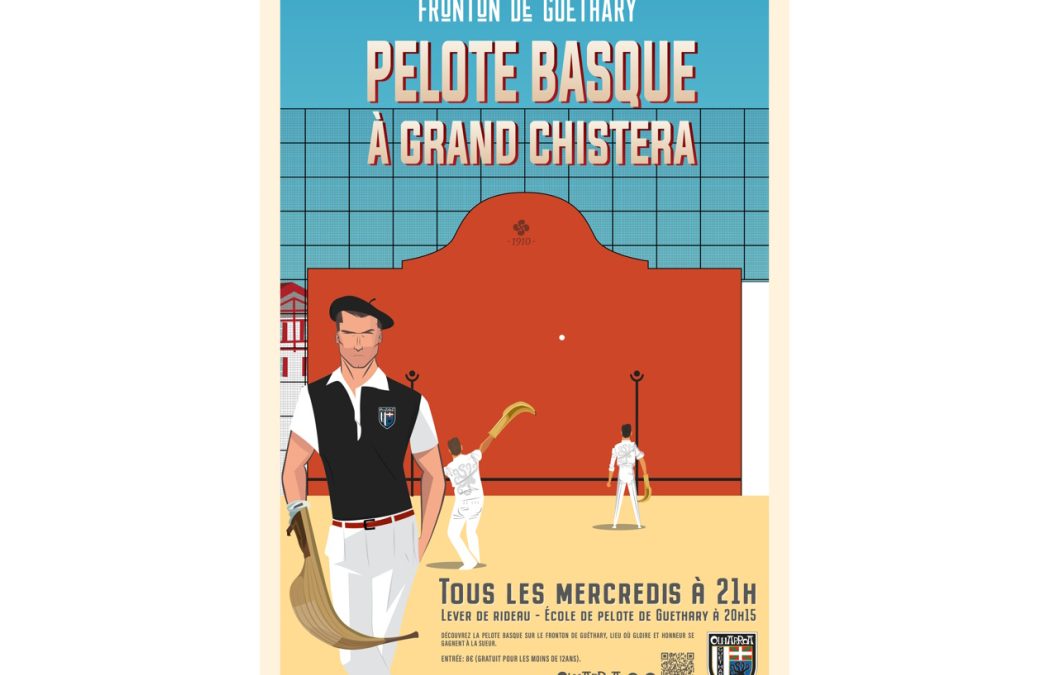 Partie de pelote à grand chistera