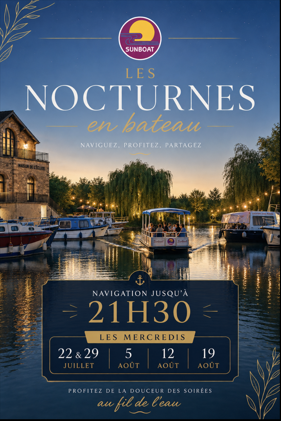Nocturnes en bateau